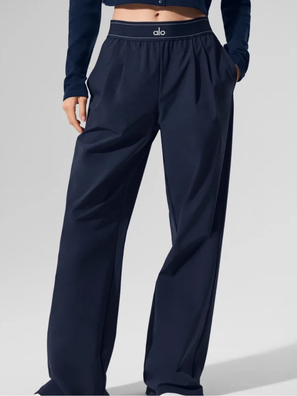 💙 ALO YOGA SUIT UP TROUSER (LONG) | NAVY | XXS - Gem